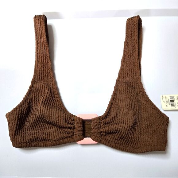 Aerie Brown Bikini Top Scoop - Picture 1 of 5